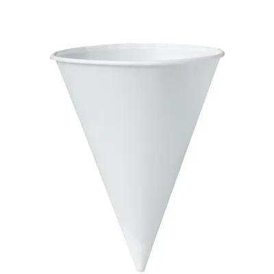 Solo® Cold Cup Cone 8 OZ Treated Paper White 250 Count/Pack 10 Packs/Case 2500 Count/Case