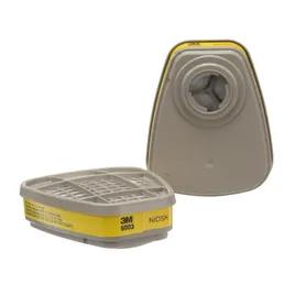 3M 6003/07047(AAD) Vapor & Acid Gas Cartridge 4.2X3.4 IN Yellow 30 Count/Pack 2 Packs/Case