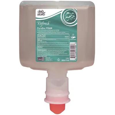 PureBac Hand Soap Foam 1.2 L 3.071X8.74 IN Unscented Clear Antibacterial 3/Case