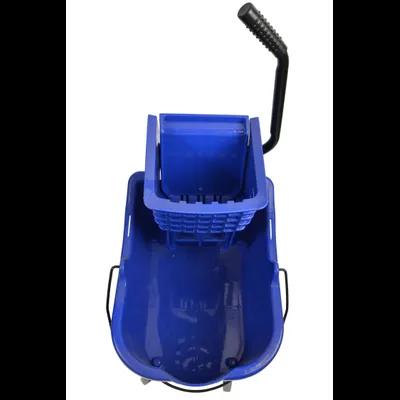 Mop Bucket & Wringer 35 QT Plastic Blue Side Press 1/Each