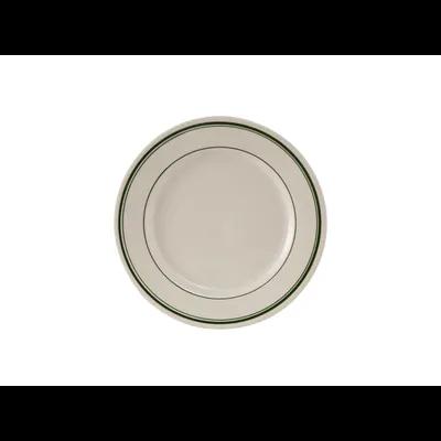 Green Bay Plate 6.25 IN Porcelain American White Rolled Edge 36/Case