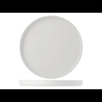 TuxTrendz Zion Plate 10.75X0.875 IN Porcelain Matte White Straight-Sided 12/Case