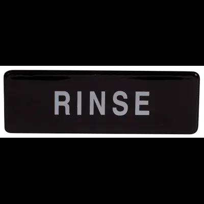 Sign 9X3 IN Rinse Plastic Adhesive Black White 1/Each