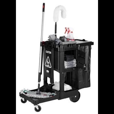 Executive Series Janitorial Cleaning Cart 46X21.8X38.4 IN Black Plastic Traditional Executive 1/Case