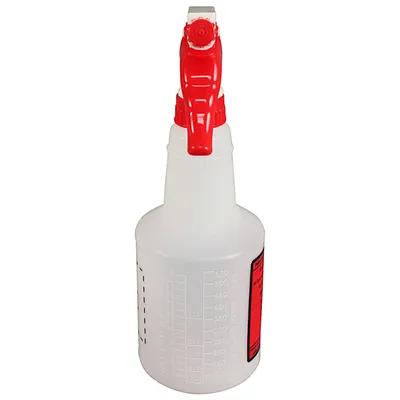 Spray Alert® Spray Bottle & Trigger Sprayer 24 FLOZ Plastic Clear Red White 3/Pack