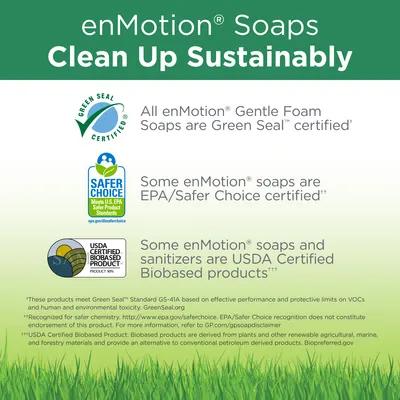 enMotion® Hand Sanitizer Foam 1000 mL Unscented Fragrance Free Green E3 Rated Over the Counter (OTC) Indicator 2/Case