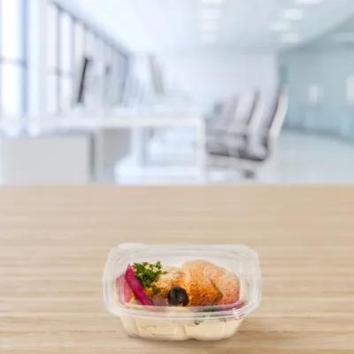 Dart® ClearPac® SafeSeal™ Cold Deli Container Hinged With Flat Lid 8 OZ PET Clear Rectangle 100 Count/Pack 2 Packs/Case