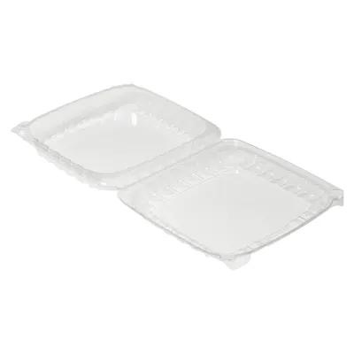 Dart® ClearSeal® Take-Out Container Hinged  8.3X8.3X2 IN OPS Clear Square Shallow 125 Count/Pack 2 Packs/Case