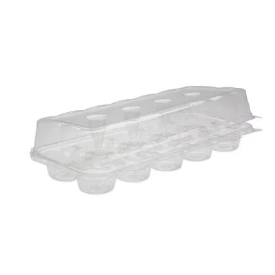 Cupcake Hinged Container 15.764X7.33X3.59 IN 10 Compartment PET Clear 90/Case