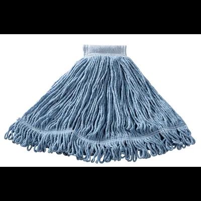 Super Stitch® Mop Head Large (LG) 24 OZ Blue Cotton Synthetic Blend Loop End Launderable 5IN Headband 1/Each