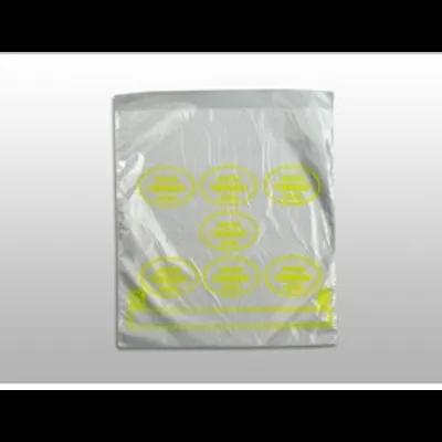 Bag 6.5X7+1.75 IN HDPE 0.5MIL Clear Yellow Tuesday With Flip Top Closure FDA Compliant Portion Bag Saddlepack 2000/Case