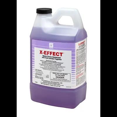 X-EFFECT® Lavender One-Step Disinfectant 2 L Multi Surface Mild Acid Concentrate 4/Case