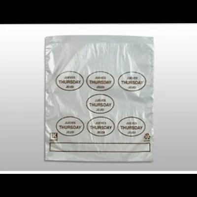 Bag 6.5X7+1.75 IN HDPE 0.5MIL Clear Brown Thursday With Flip Top Closure FDA Compliant Portion Bag Saddlepack 2000/Case