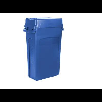 Slim Jim® 1-Stream Recycling Bin 11X22X30 IN 23 GAL Blue Resin Vented 4/Case