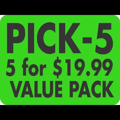 5/5 For $19.99 Value Pack Label Green 500/Roll