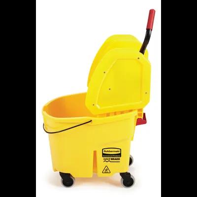 WaveBrake® Mop Bucket & Wringer 35 QT Plastic Yellow Down Press 1/Case