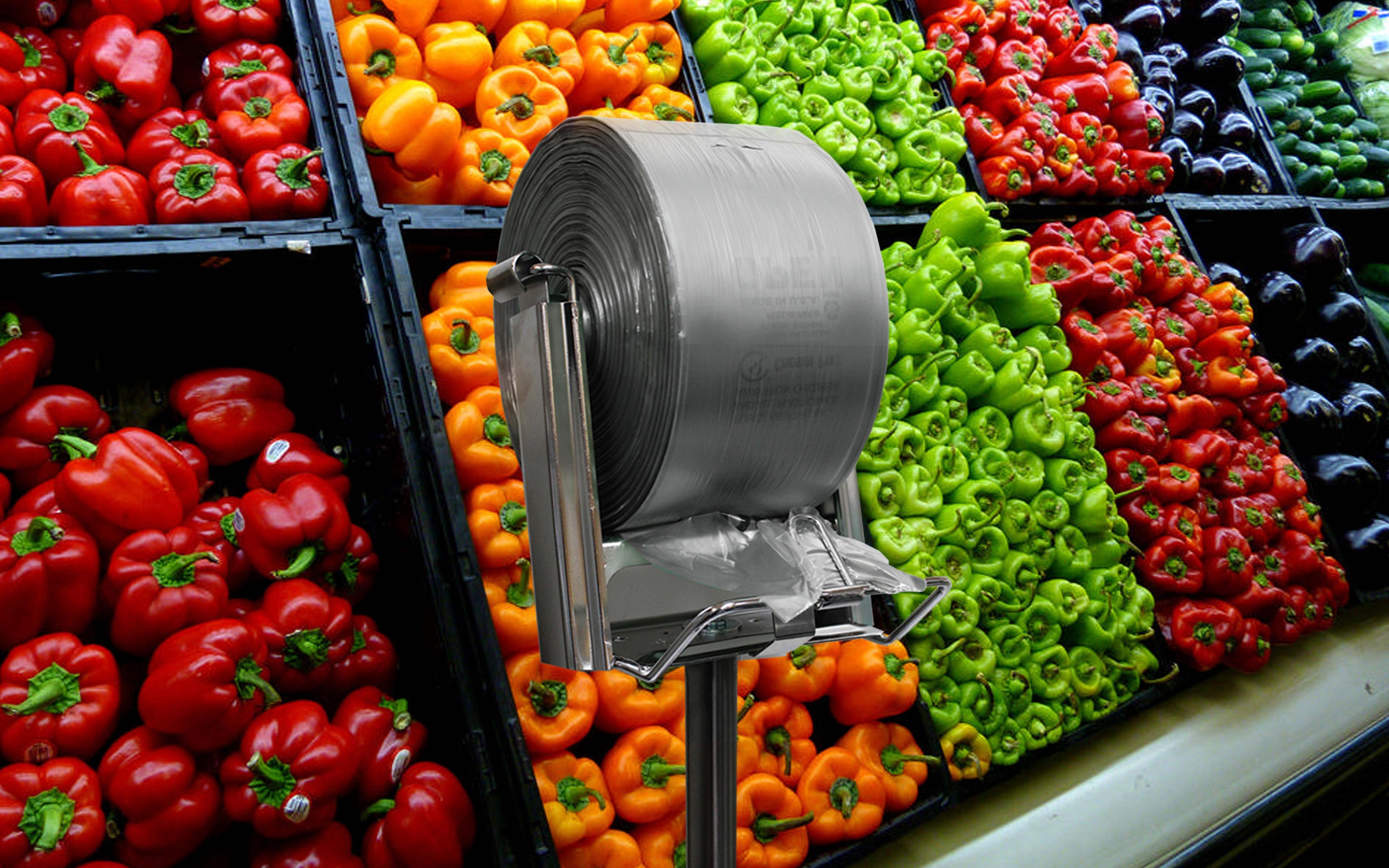 Pull-N-Pak® Produce Bag Roll Standard Size 15X20 IN HDPE 6MIC Natural More Matters 825 Count/Roll 4 Rolls/Case