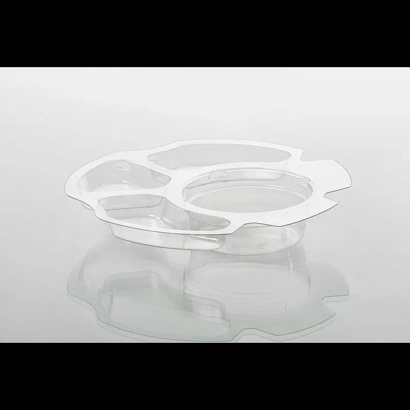 Salad Bowl Insert 6.37X1.13 IN 4 Compartment PET Clear Round 440/Case