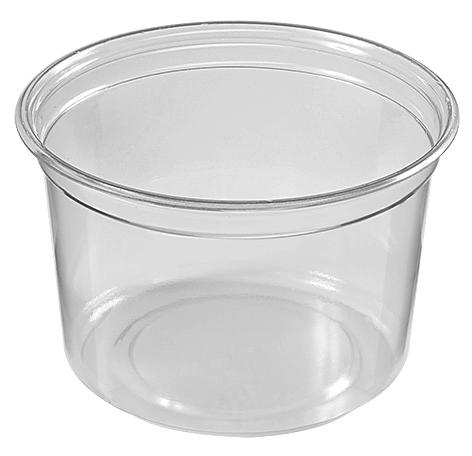 Deli Container Base 16 OZ Plastic Clear 750/Case