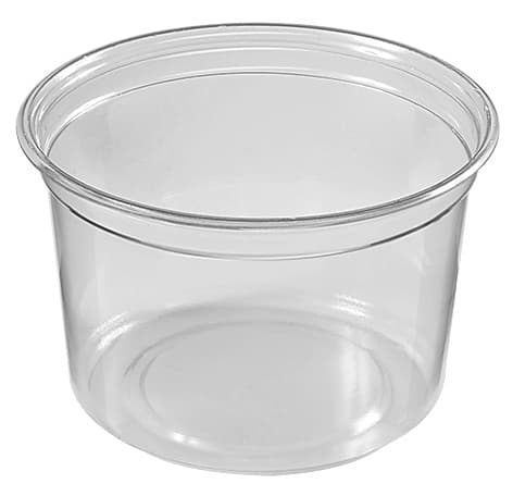 Deli Container Base 16 OZ Plastic Clear 750/Case