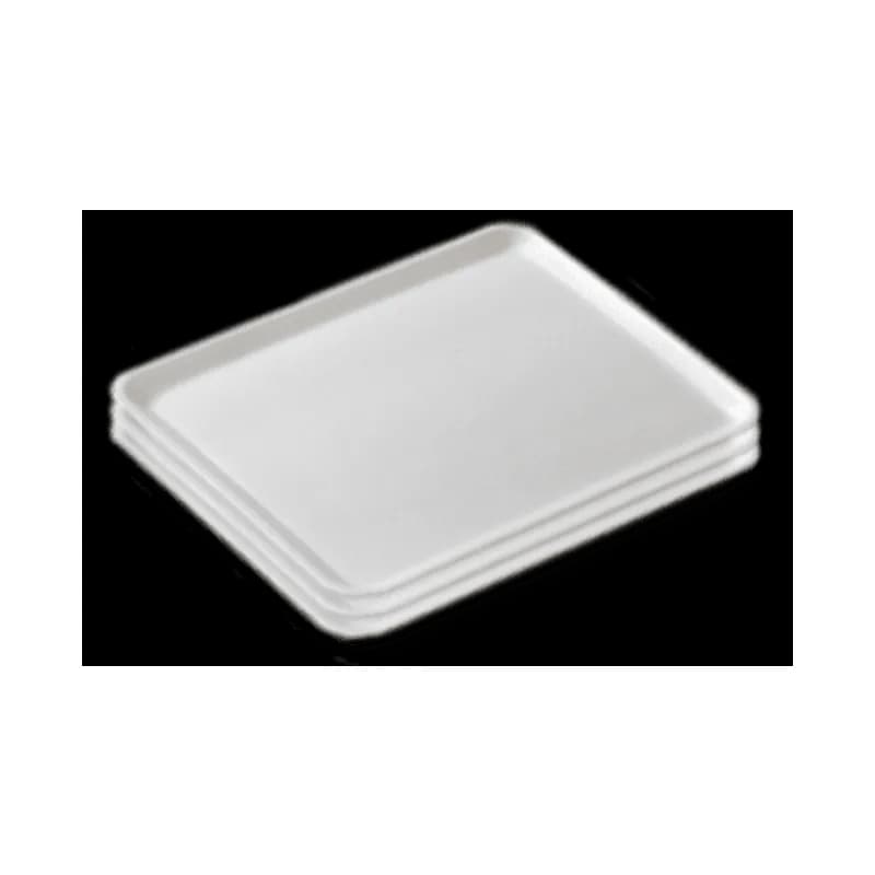 25D Meat Tray 14X8.6X1.6 IN Polystyrene Foam White Heavy 150/Case