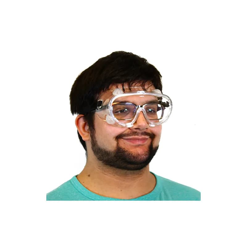808 Series Goggles Plastic With Clear Frame Clear Lens Indirect Ventilation Elastic Strap 60 Pairs/Case