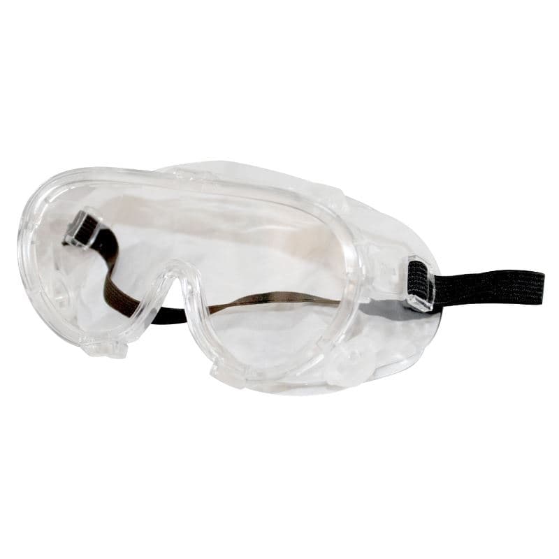 808 Series Goggles Plastic With Clear Frame Clear Lens Indirect Ventilation Elastic Strap 60 Pairs/Case