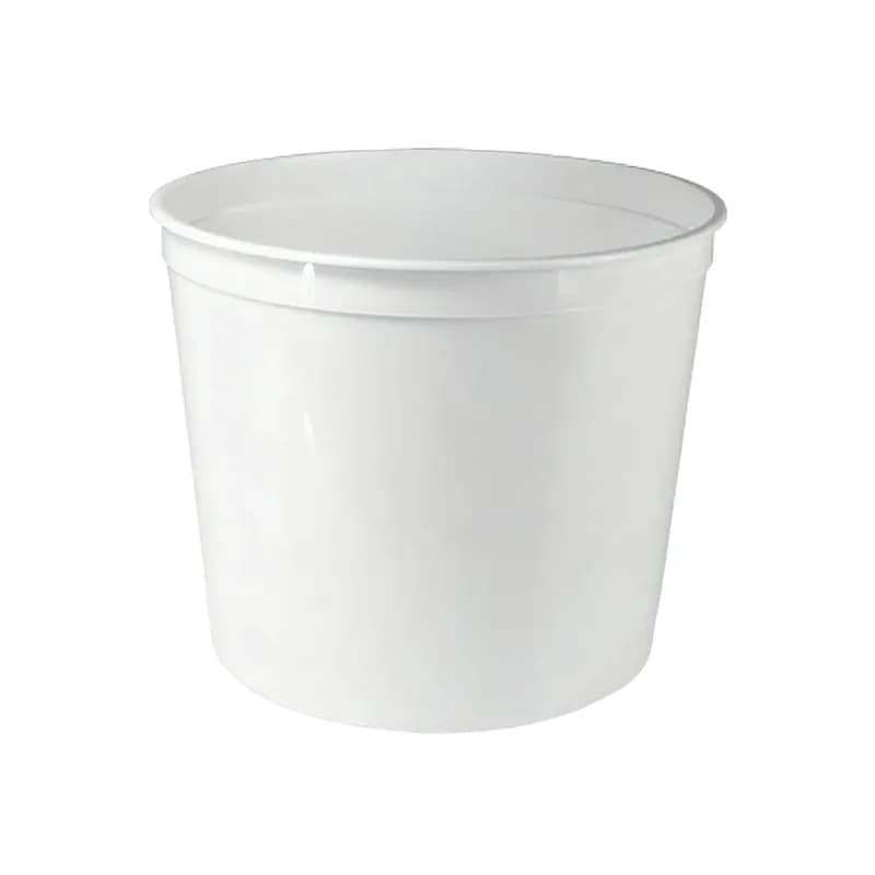 Deli Container Base 64 OZ HDPE White Round 200/Case