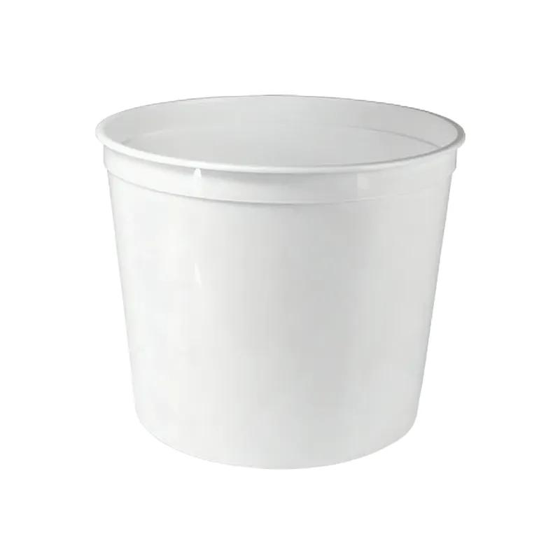 Deli Container Base 64 OZ HDPE White Round 200/Case