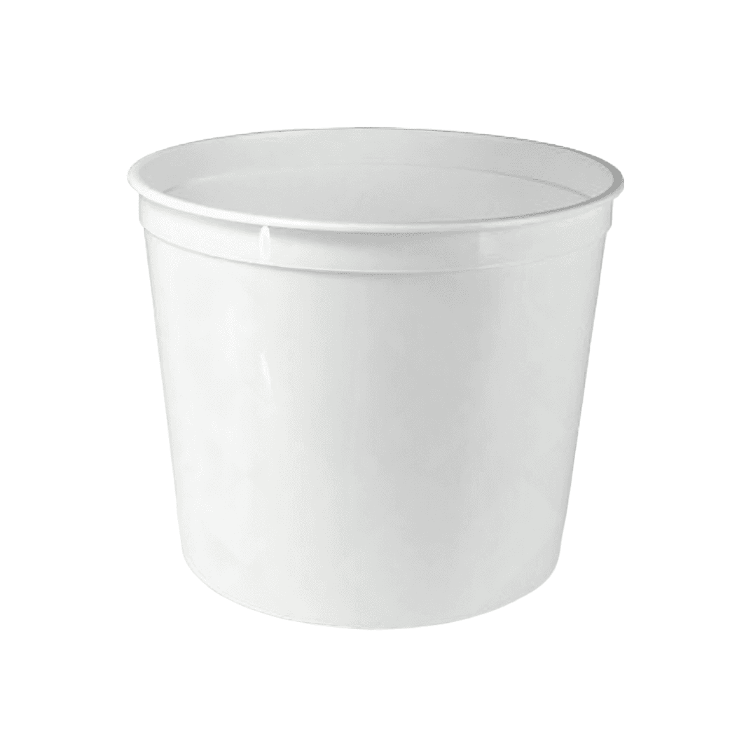Deli Container Base 64 OZ HDPE White Round 200/Case
