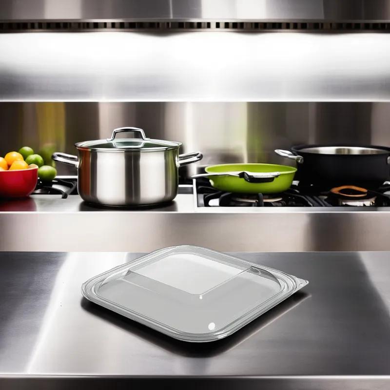 Thermosource Tooling Lid Dome 10.25X10.25X0.5 IN PET Clear Square For Container 200/Case