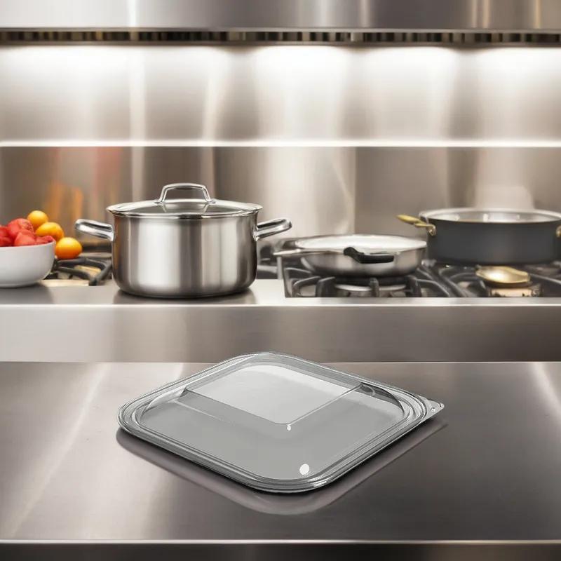 Thermosource Tooling Lid Dome 10.25X10.25X0.5 IN PET Clear Square For Container 200/Case