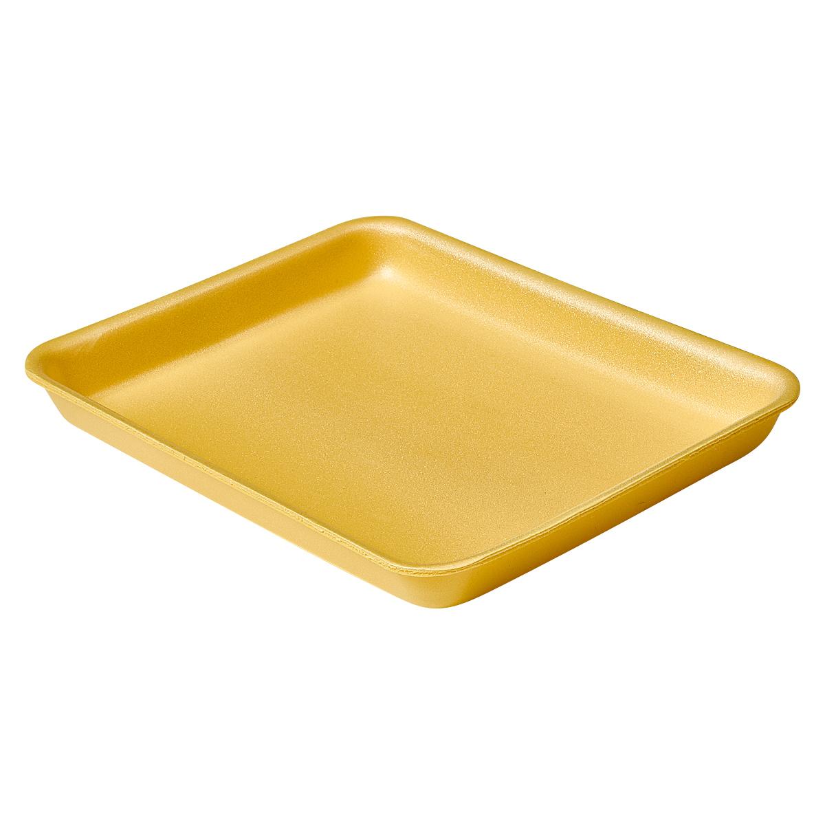 8HL Meat Tray 8X10X1.17 IN Polystyrene Foam Deep Yellow Rectangle Heavy 400/Case