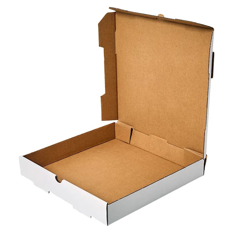 Pizza Box 12X12 IN Corrugated Cardboard White Stock Print 50/Bundle