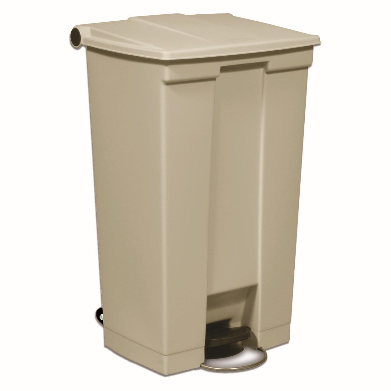 Trash 1-Stream Trash Can 16.1X19.8X32.7 IN Beige Resin Step-On 1/Each