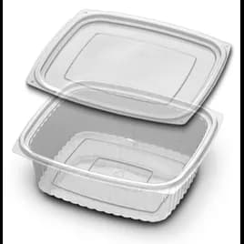 VersaPak® Deli Container Base & Lid Combo With Flat Lid 32 OZ PLA Clear Rectangle 250/Case