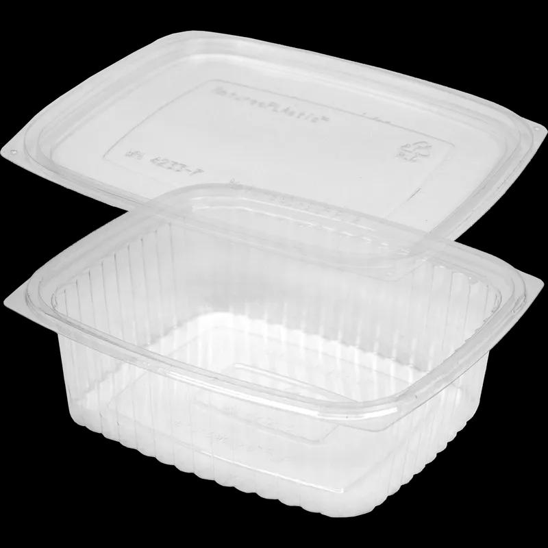 VersaPak® Deli Container Base & Lid Combo With Flat Lid 32 OZ PLA Clear Rectangle 250/Case