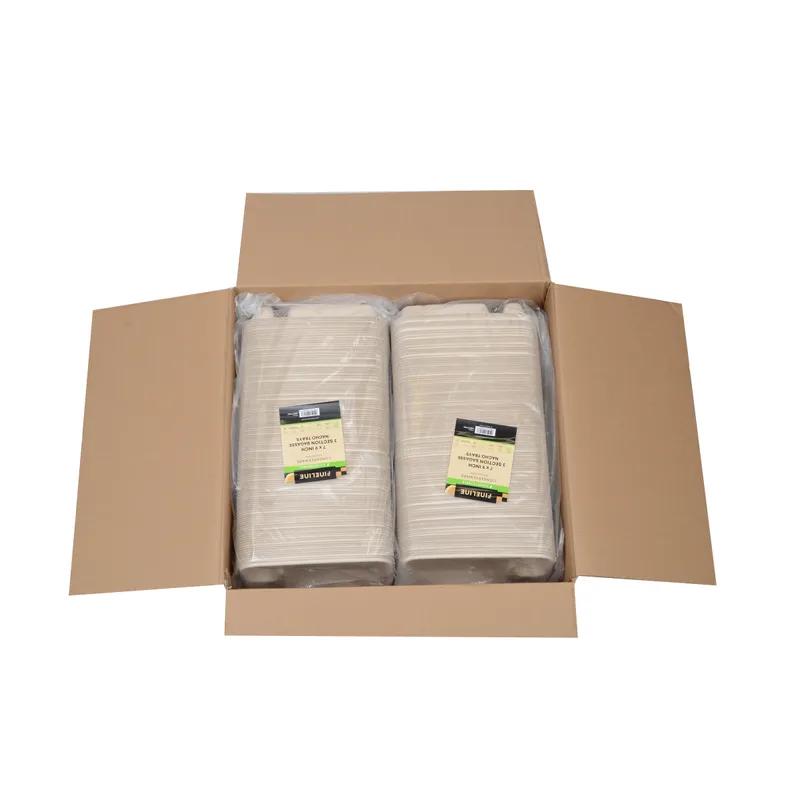 Conserveware Take-Out Container Base 7X9 IN Sugarcane White Rectangle 500/Case