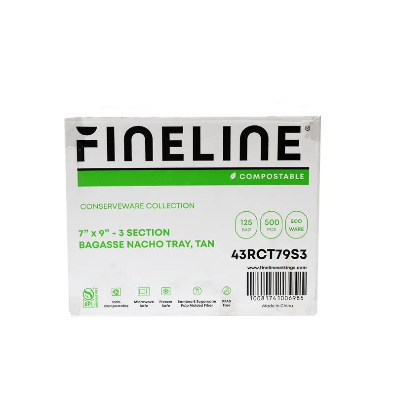 Conserveware Take-Out Container Base 7X9 IN Sugarcane White Rectangle 500/Case