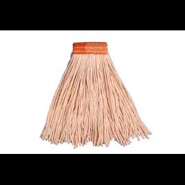Mop Head 24 OZ Orange White Cotton 4PLY Cut End Industrial Grade 1/Each
