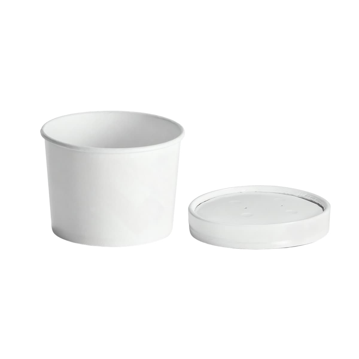 Victoria Bay Food Container Base & Lid Combo 12 OZ Paperboard White Round Vented 250/Case