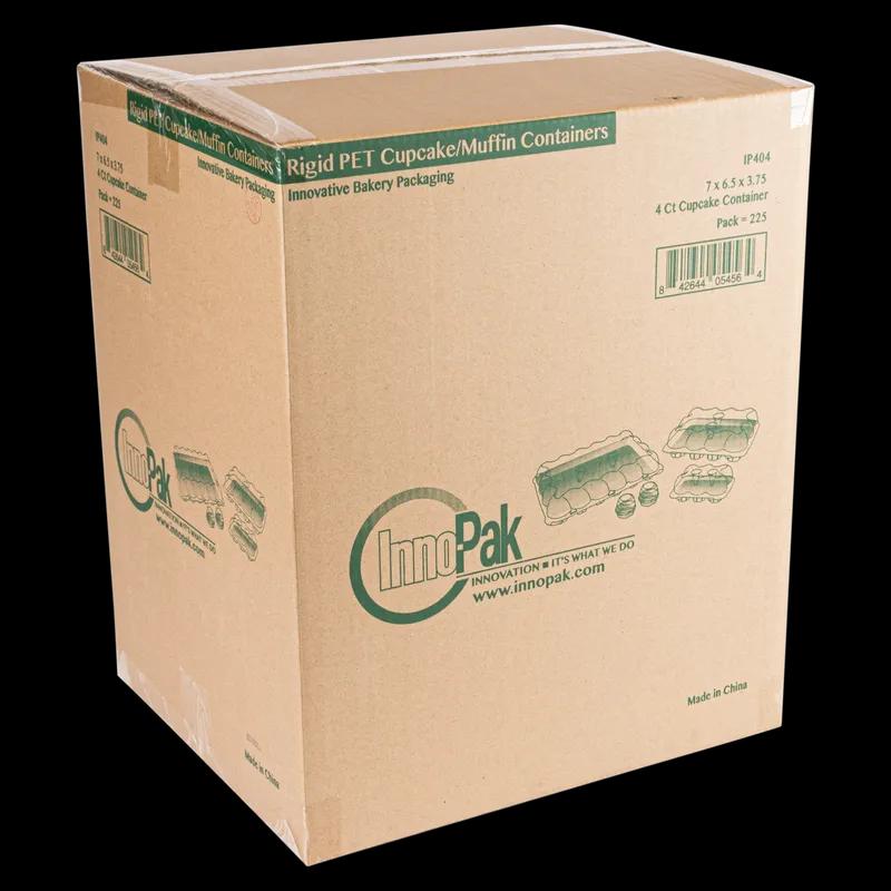 Cupcake Hinged Container With Dome Lid 4 CT 7X6.5X3.75 IN PET Clear 225/Case