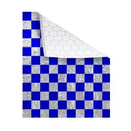 Bagcraft® Foil Sheets 10X13.5 IN Foil-Lined Paper Blue Check Honeycomb Insulated 500 Sheets/Pack 4 Packs/Case