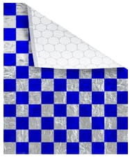 Bagcraft® Foil Sheets 10X13.5 IN Foil-Lined Paper Blue Check Honeycomb Insulated 500 Sheets/Pack 4 Packs/Case