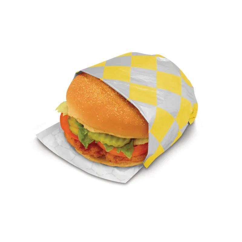 Bagcraft® Foil Sheets 10.5X13 IN Foil-Lined Paper Yellow Check 2000/Case