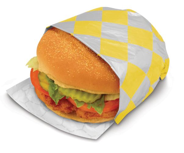 Bagcraft® Foil Sheets 10.5X13 IN Foil-Lined Paper Yellow Check 2000/Case