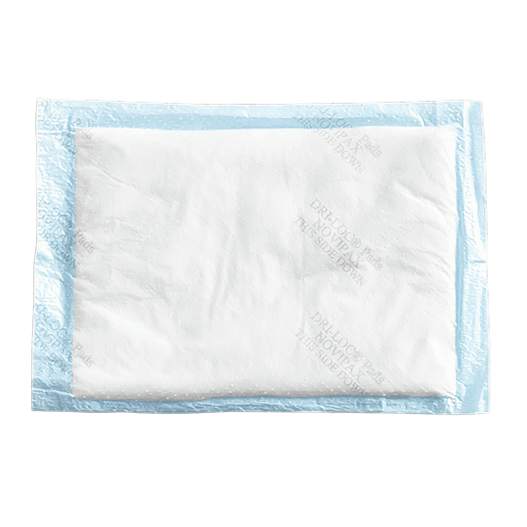 Dri-Loc® Meat Pad 4X6 IN Plastic Cellulose White Rectangle Absorbent 2000/Case