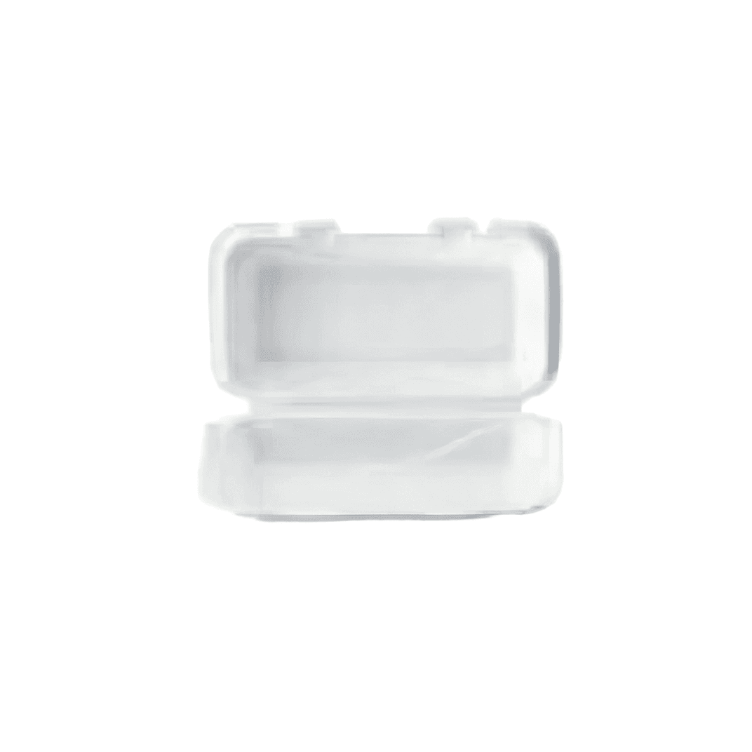 Hot Dog Take-Out Container Hinged With Dome Lid 3.5X7.5X2.6 IN Polystyrene Foam White Rectangle 500/Case