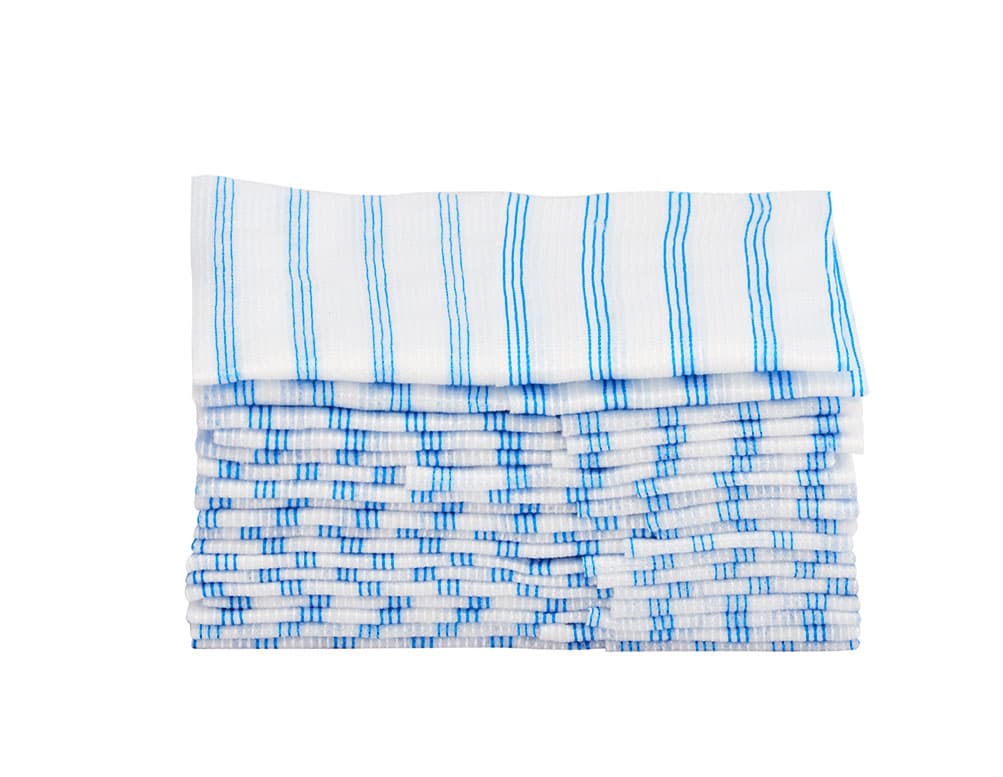 Hygen™ Cleaning Cloth 12X12 IN Microfiber White Blue Disposable 600/Case