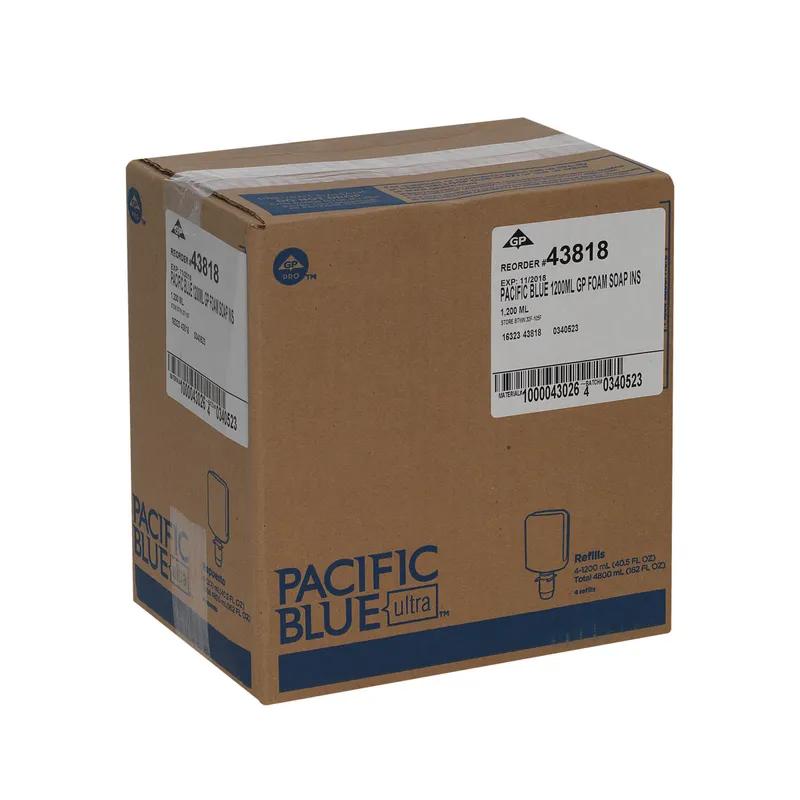 Pacific Blue Ultra™ Hand Soap Foam 1200 mL Unscented Fragrance Free Clear Antimicrobial 4800/Case